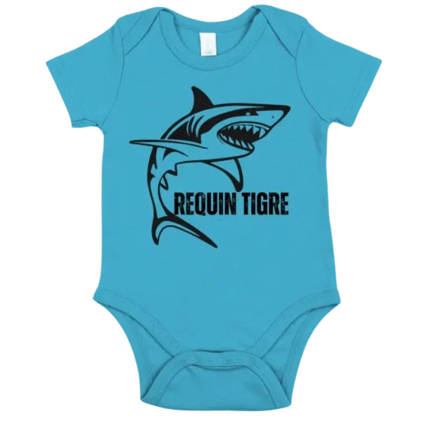 Body bébé requin blanc mixte durable