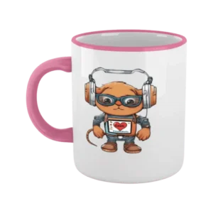 Mug coloré I love geek