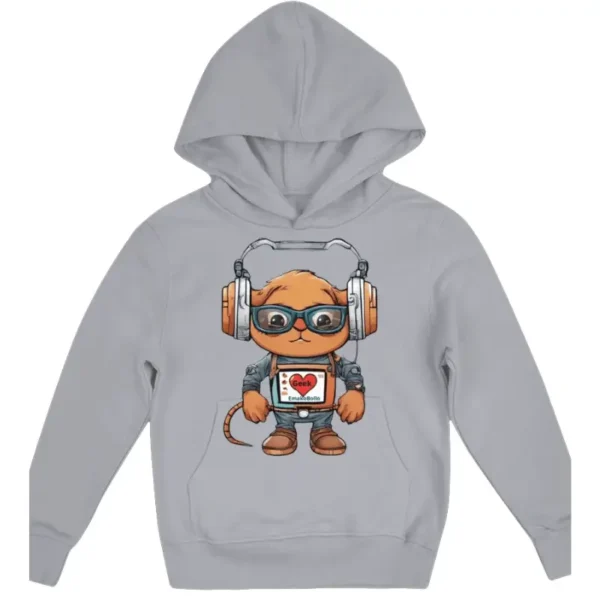 Sweat à Capuche Enfant I love geek