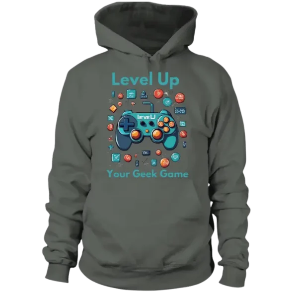 Sweat à capuche Unisexe Level Up Your Geek Game