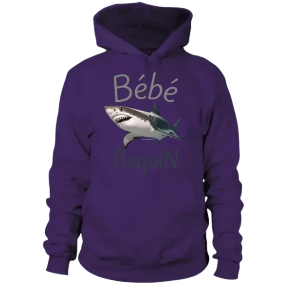 Sweat à capuche bébé requin blanc : Un sweat à capuche qui combine style et fonctionnalité.