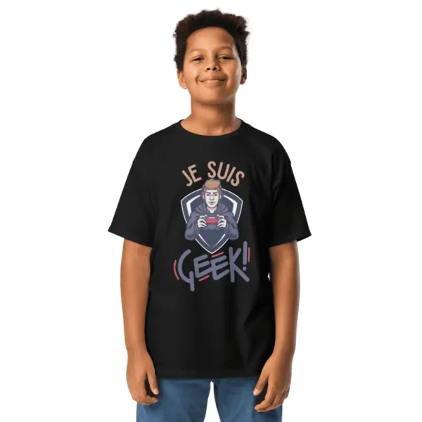 T-shirt classique enfant Je suis geek