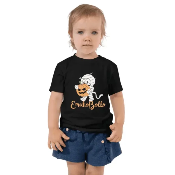 T-shirt à Manches Courtes pour Enfant en Bas Âge Halloween noir