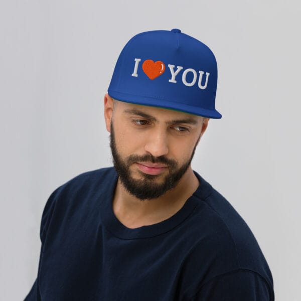 Casquette à Visière Plate I love you : Le Choix Parfait pour un Look Décontracté et Tendance. – Image 4