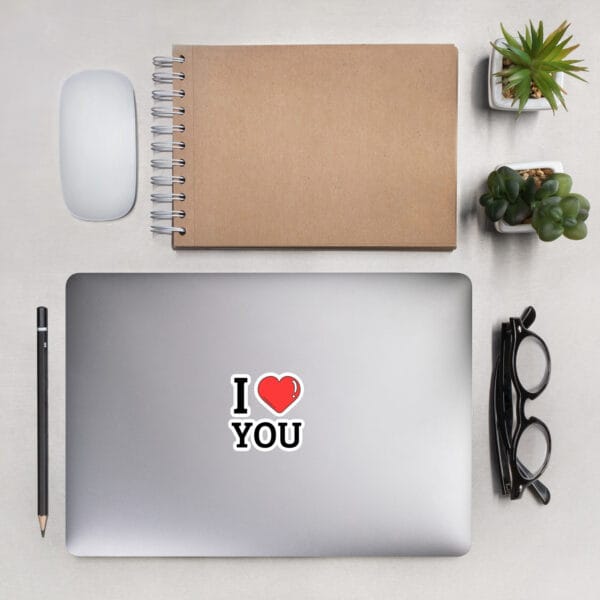 Autocollants découpés sur mesure I love you : Exprimez votre amour avec un sticker sur mesure. – Image 2