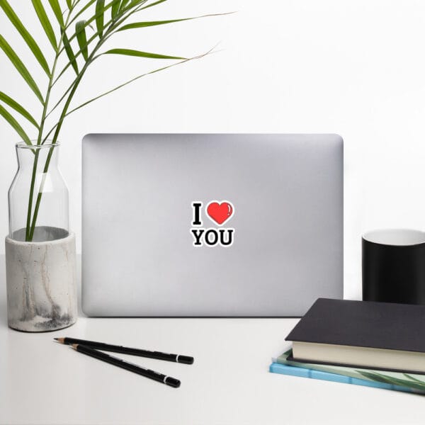 Autocollants découpés sur mesure I love you : Exprimez votre amour avec un sticker sur mesure. – Image 3