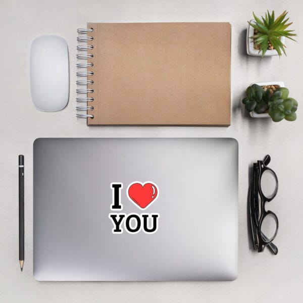 Autocollants découpés sur mesure I love you : Exprimez votre amour avec un sticker sur mesure. – Image 5