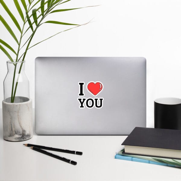 Autocollants découpés sur mesure I love you : Exprimez votre amour avec un sticker sur mesure. – Image 6