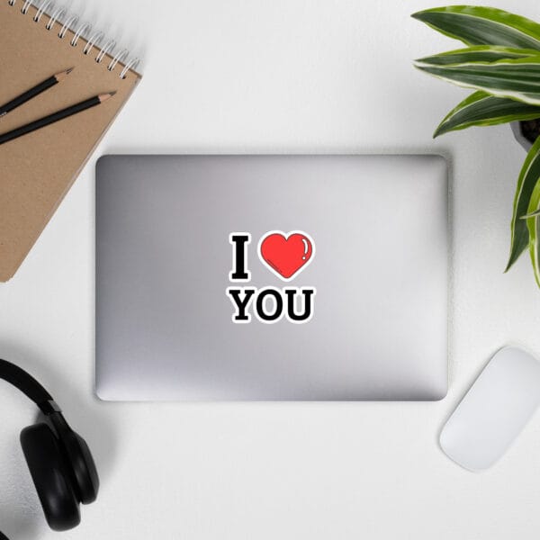 Autocollants découpés sur mesure I love you : Exprimez votre amour avec un sticker sur mesure. – Image 7