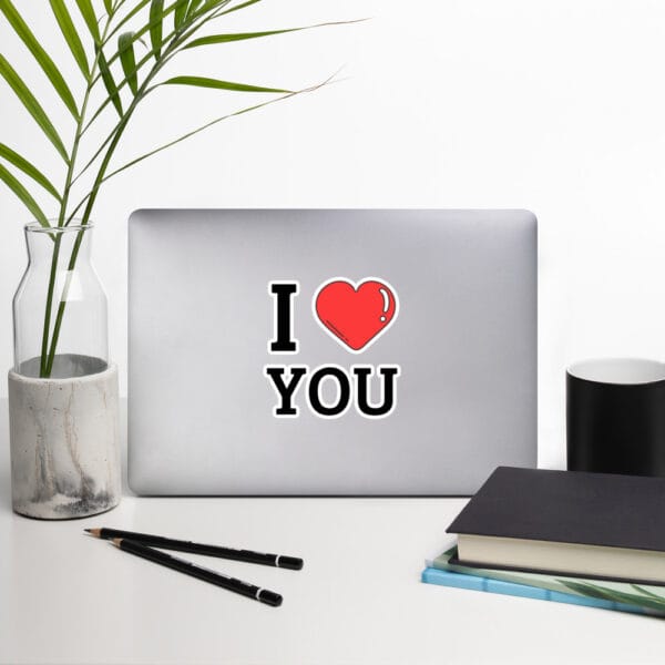 Autocollants découpés sur mesure I love you : Exprimez votre amour avec un sticker sur mesure. – Image 8