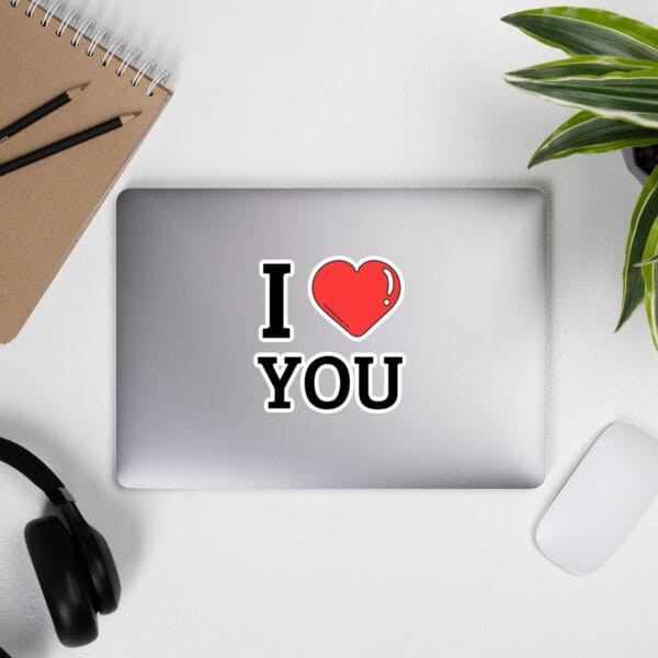 Autocollants découpés sur mesure I love you : Exprimez votre amour avec un sticker sur mesure. – Image 9