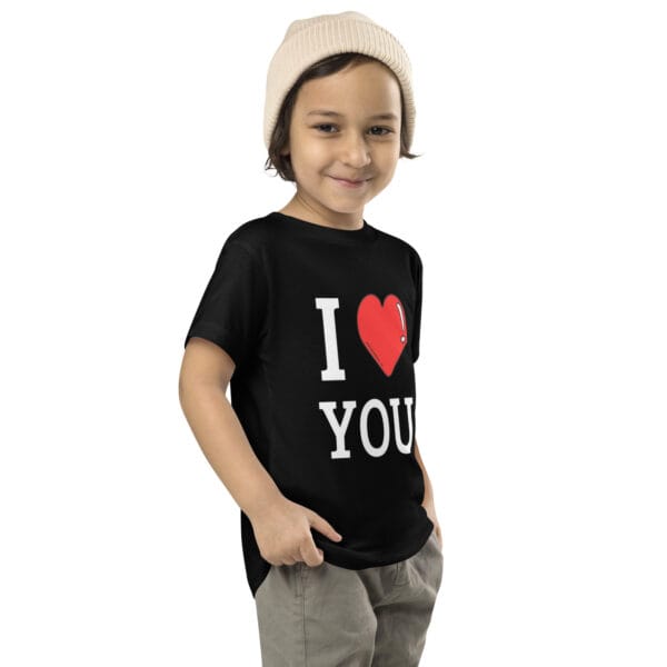 T-shirt à manches courtes pour tout-petit I love you : Idéal pour toutes les occasions. – Image 2