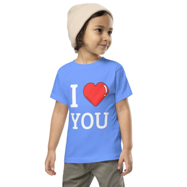 T-shirt à manches courtes pour tout-petit I love you : Idéal pour toutes les occasions. – Image 3