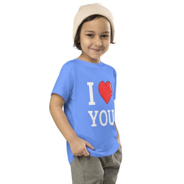 T-shirt à manches courtes pour tout-petit I love you : Idéal pour toutes les occasions. – Image 4