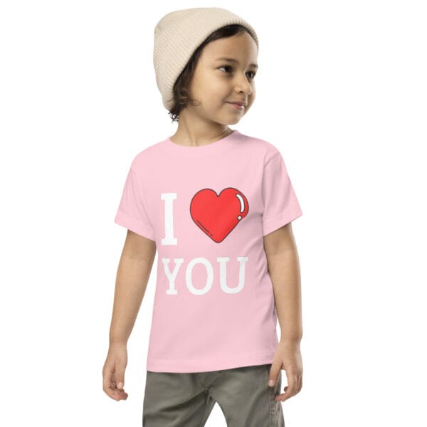 T-shirt à manches courtes pour tout-petit I love you : Idéal pour toutes les occasions. – Image 5