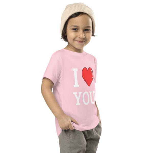 T-shirt à manches courtes pour tout-petit I love you : Idéal pour toutes les occasions. – Image 6