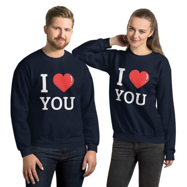 Sweat unisexe à col rond : Le cadeau parfait pour dire "Je t'aime" ! ❤️ – Image 2