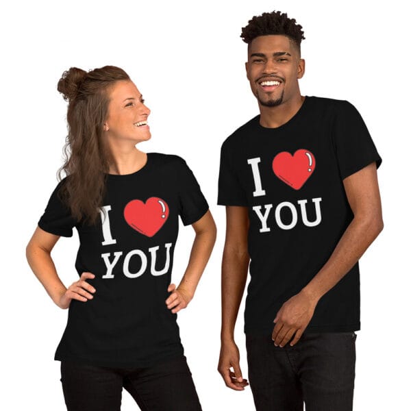 Tee-Shirt Couple Assorti I Love You : L'Amour en Mode Fashion. – Image 2