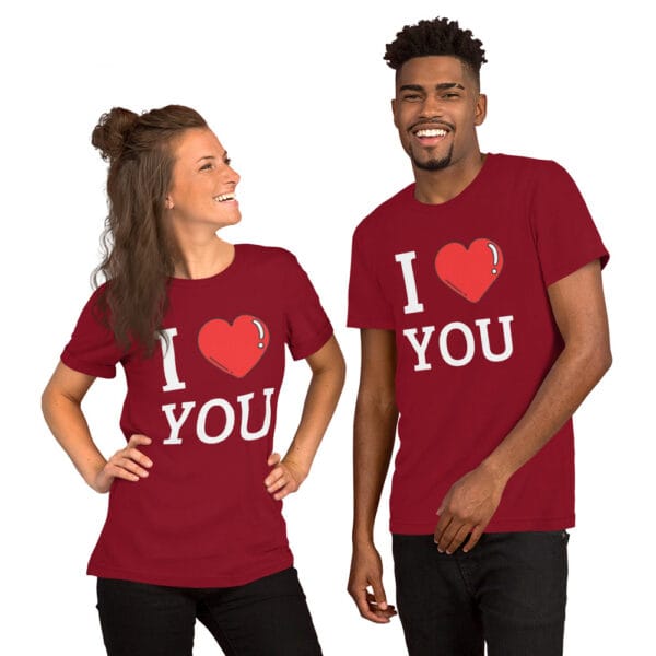 Tee-Shirt Couple Assorti I Love You : L'Amour en Mode Fashion. – Image 5