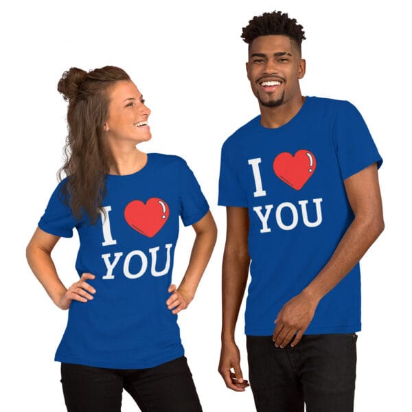 Tee-Shirt Couple Assorti I Love You : L'Amour en Mode Fashion. – Image 6