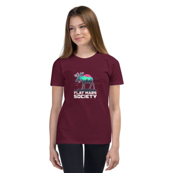 T-shirt à Manches Courtes pour Adolescent Flat Mars Society : Un cadeau unique pour une ado stylée ! – Image 3
