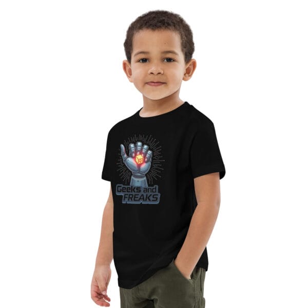 T-shirt en coton bio enfant geek : Original et confortable, idéal pour les enfants créatifs. – Image 3