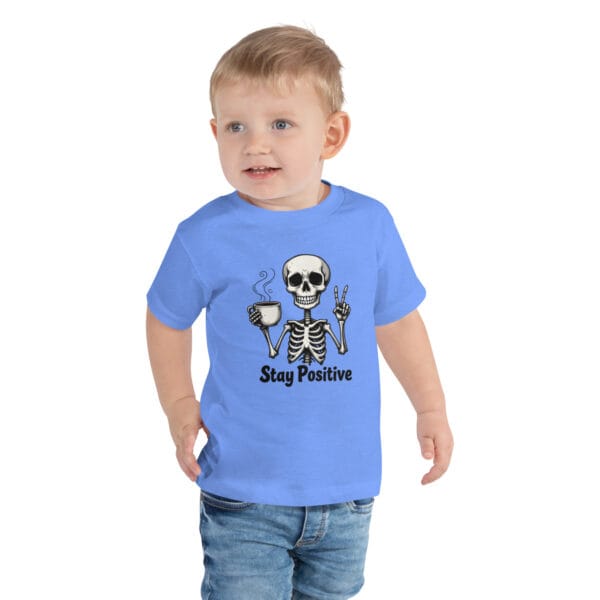 T-shirt à Manches Courtes pour Enfant en Bas Âge Stay positive : Tendance pour les tout-petits. – Image 2