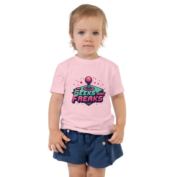 T-shirt à Manches Courtes pour Enfant en Bas Âge Retro Arcade : Le look rétro gaming pour les petits ! – Image 3