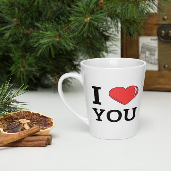 Mug à café latte I love you – Image 3