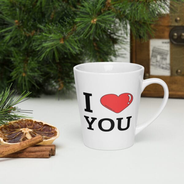 Mug à café latte I love you – Image 2