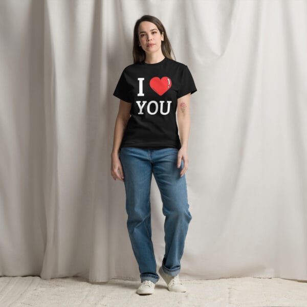 T-shirt classique unisexe I love you – Image 2