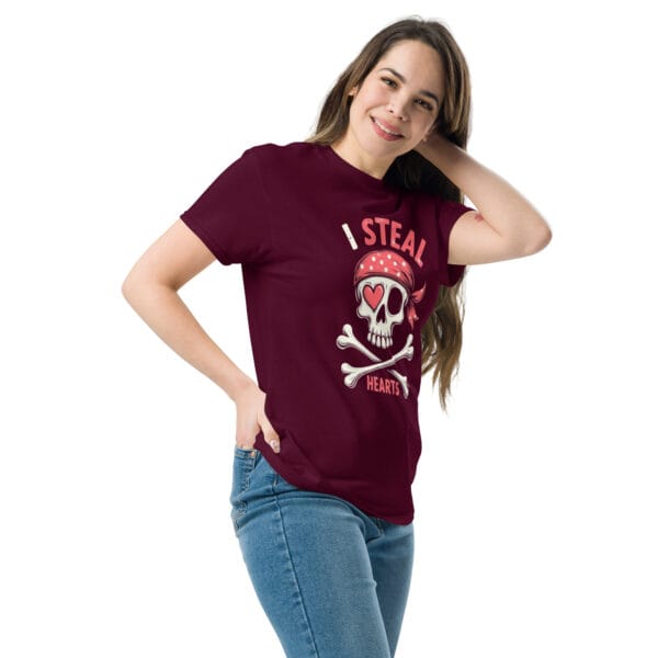 T-shirt classique unisexe pirate love – Image 3