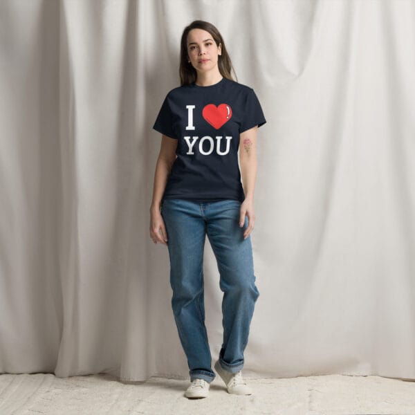 T-shirt classique unisexe I love you – Image 3