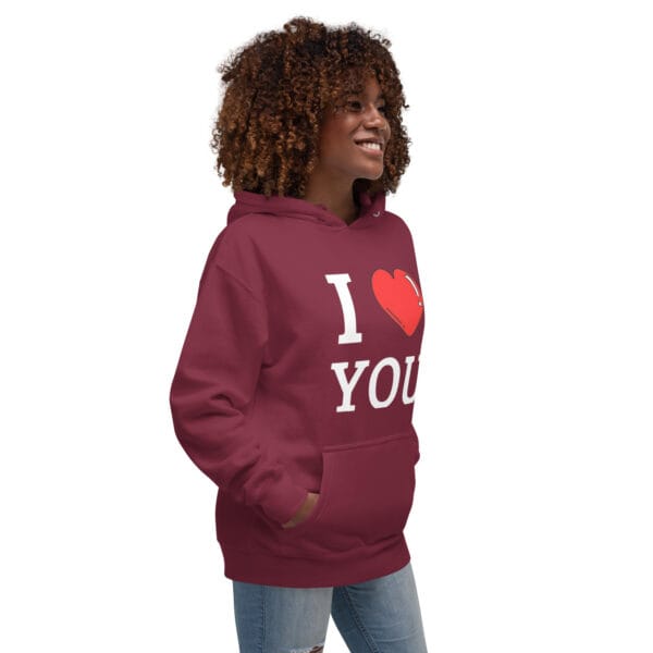 Sweat à Capuche Unisexe I love you – Image 14