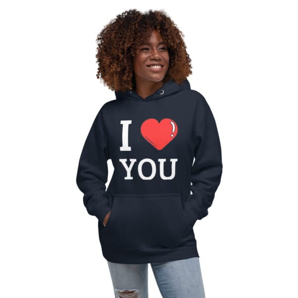 Sweat à Capuche Unisexe I love you – Image 6