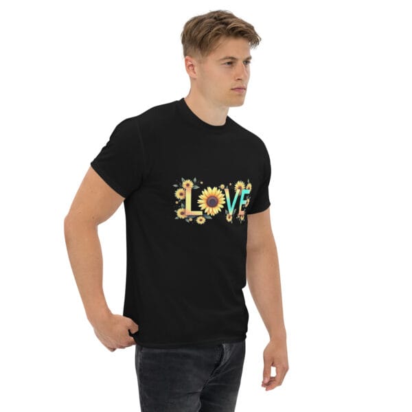 T-shirt classique unisexe Floral love – Image 12