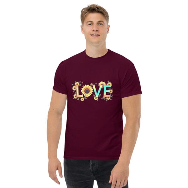 T-shirt classique unisexe Floral love – Image 2