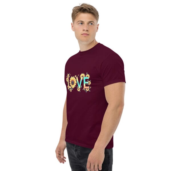 T-shirt classique unisexe Floral love – Image 5