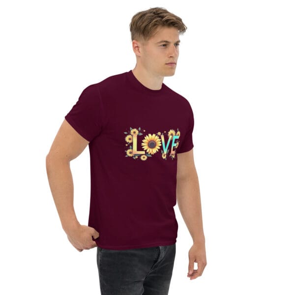 T-shirt classique unisexe Floral love – Image 7