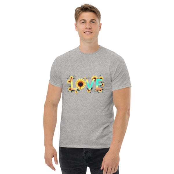 T-shirt classique unisexe Floral love – Image 19