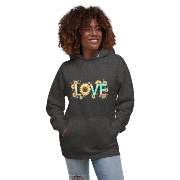 Sweat à Capuche Unisexe Floral love – Image 11