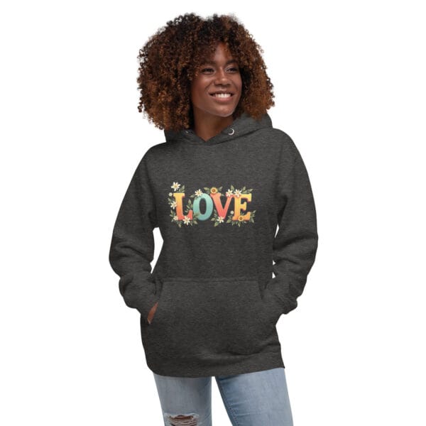 Sweat à Capuche Unisexe Floral and heartfelt love – Image 11