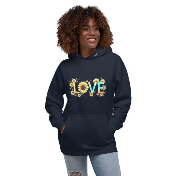 Sweat à Capuche Unisexe Floral love – Image 6